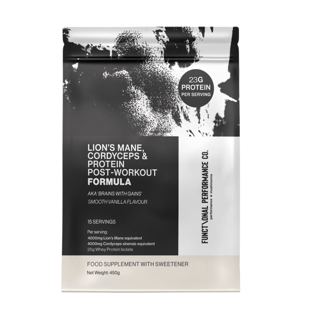 Whey Protein Isolate with Lion's Mane and Cordyceps Recovery Formula