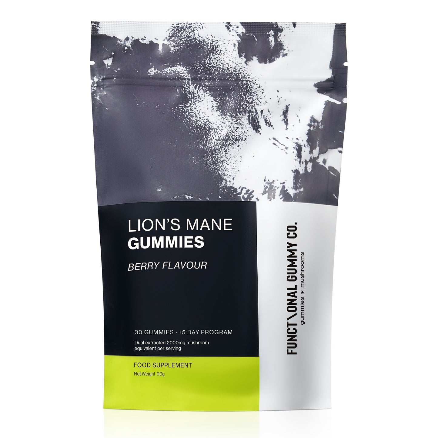 Dual Extracted & Organically Grown Lion's Mane Mushroom Gummies with Vitamin D3 and B12.