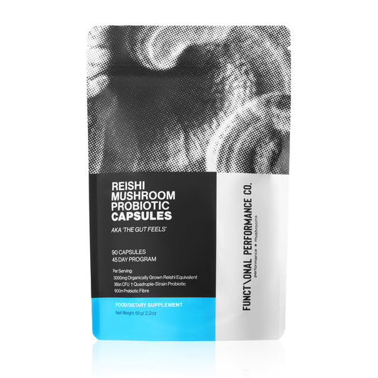 Reishi Mushroom Capsules with Probiotic and Prebiotic 45-Day Program aka "The Gut Feels"